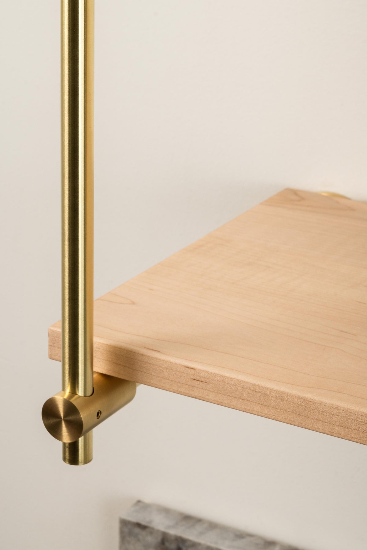 The Origin | 2 Bay Standard Shelving Unit – Brass Hardware