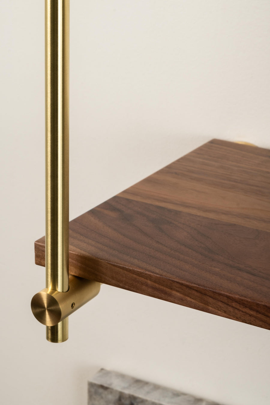 The Origin | 2 Bay Standard Shelving Unit – Brass Hardware