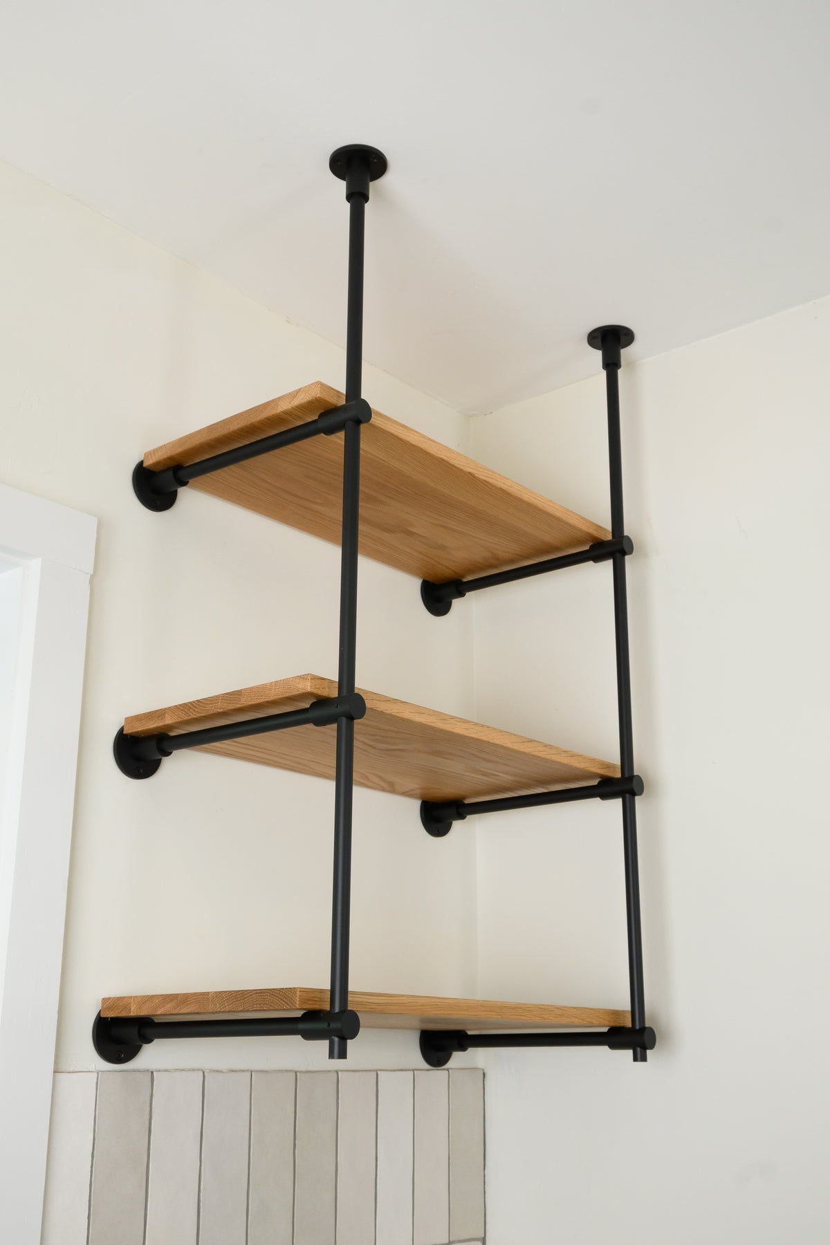 The Origin | 1 Bay Standard Shelving Unit – Brass Hardware