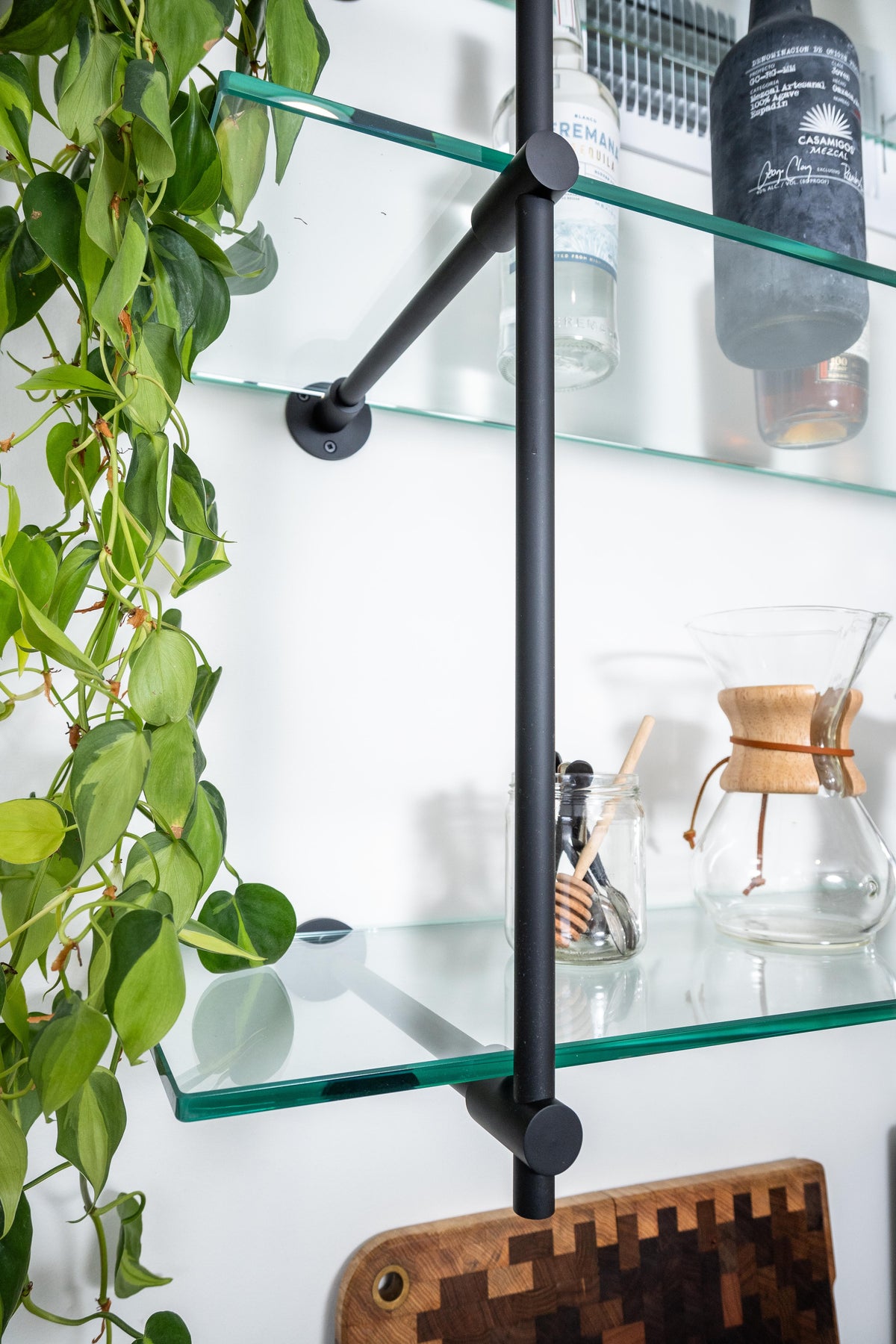 The Origin | 2 Bay Standard Shelving Unit – Brass Hardware