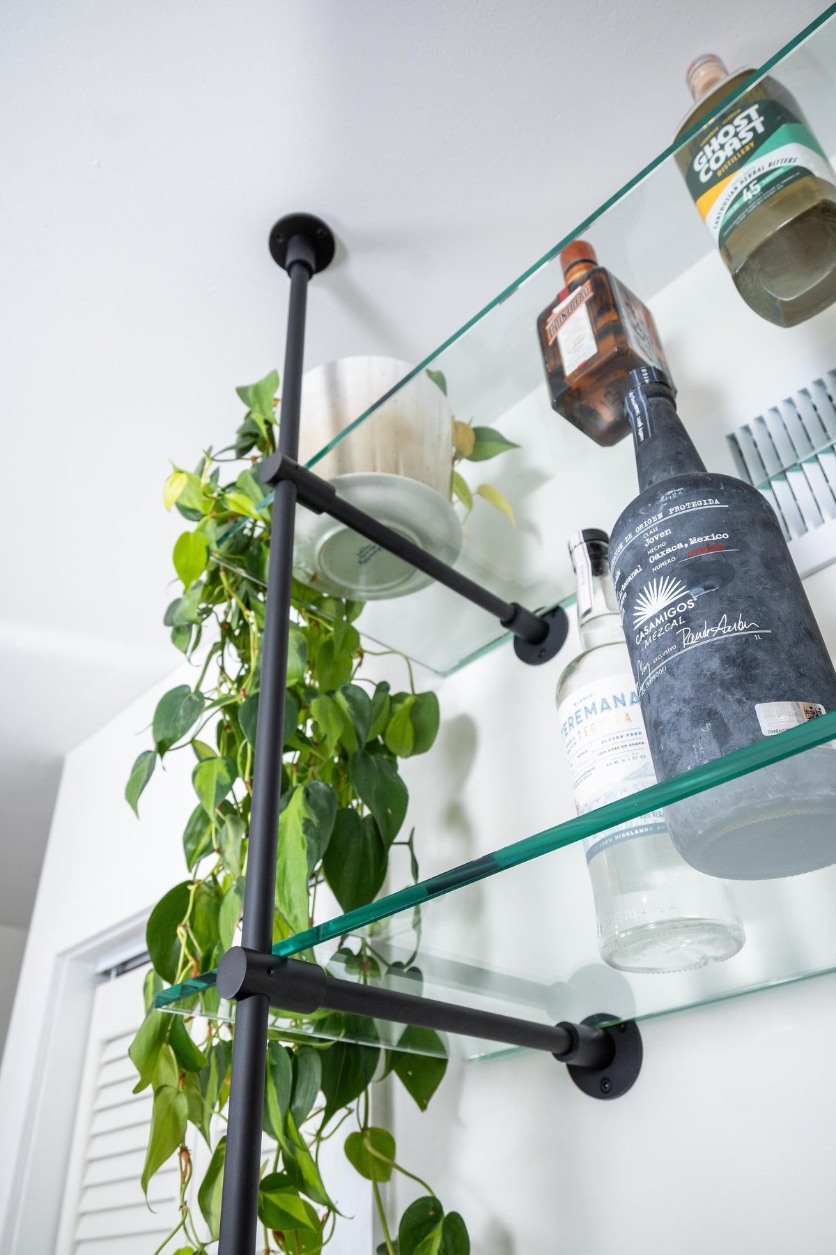 The Origin | 2 Bay Standard Shelving Unit – Brass Hardware