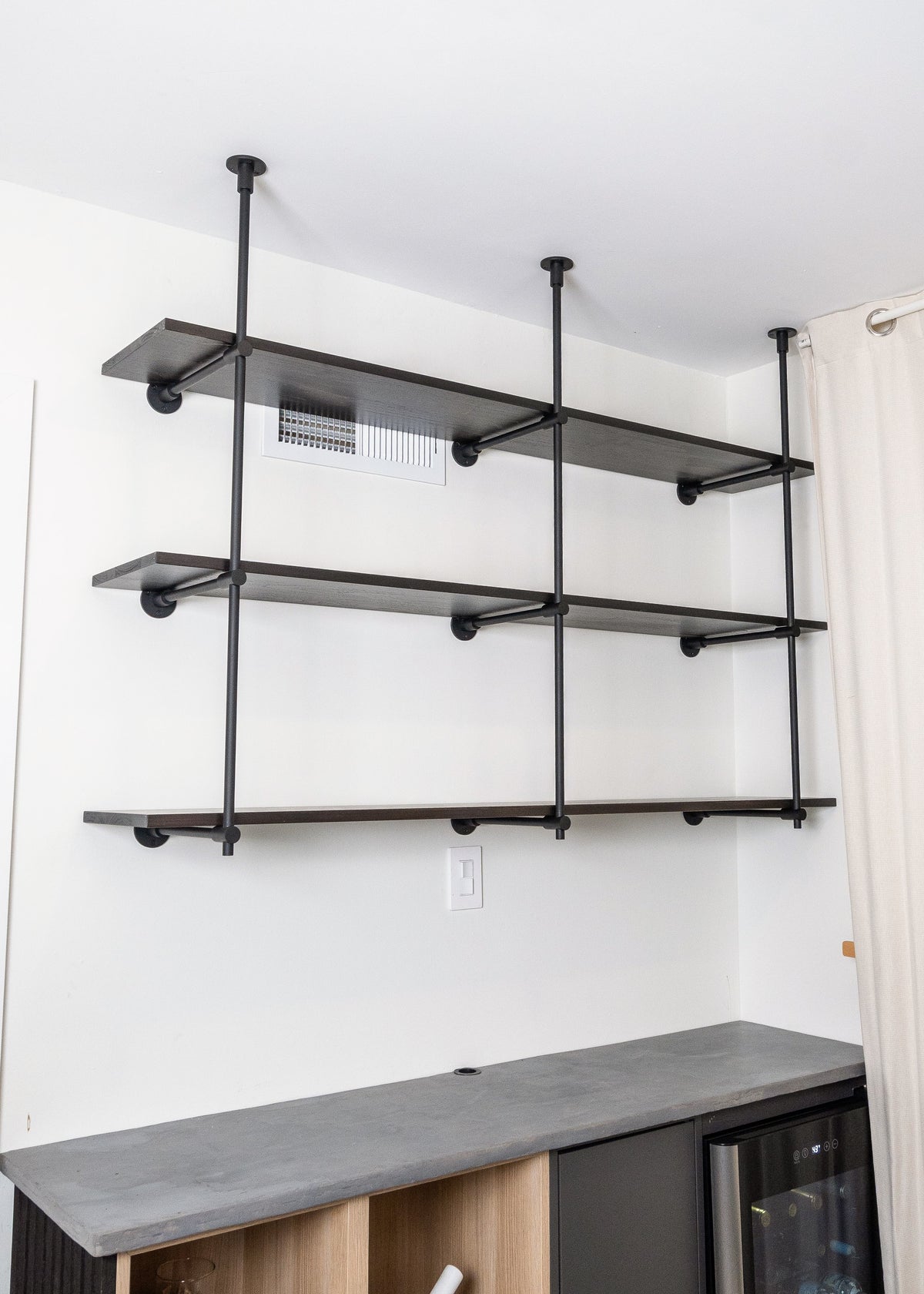 The Origin | 2 Bay Standard Shelving Unit – Brass Hardware